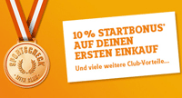 Startbonus in Hoehe von 10 Prozent