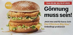 McDonalds Coupons bis Juli 2025