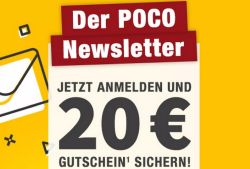 20 € Rabatt als Willkommensgeschenk im Newsletter bei POCO